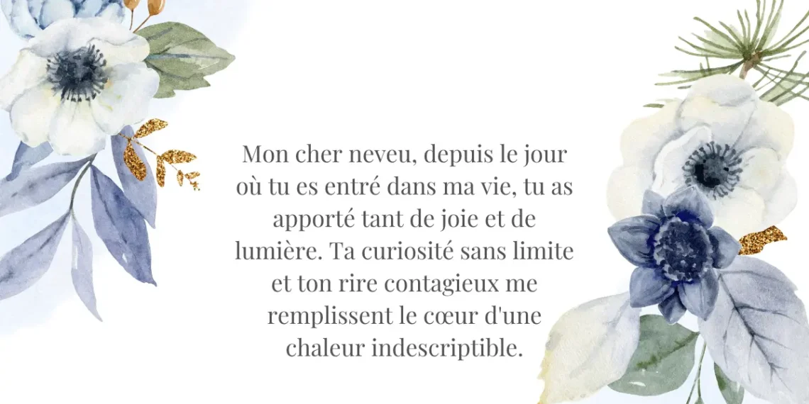 belles phrases pour son neveu