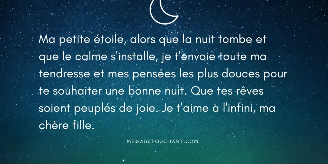 Message bonne nuit ma fille