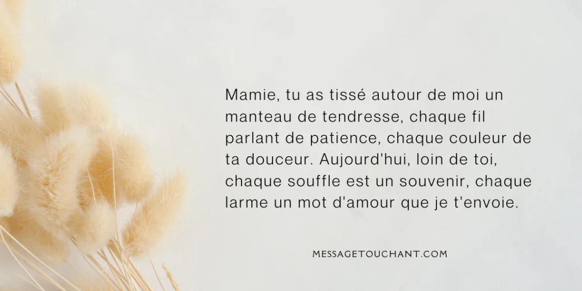 Poème pour mamie qui fait pleurer