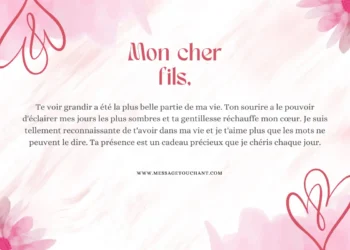 lettres émouvantes d'une mère à son fils